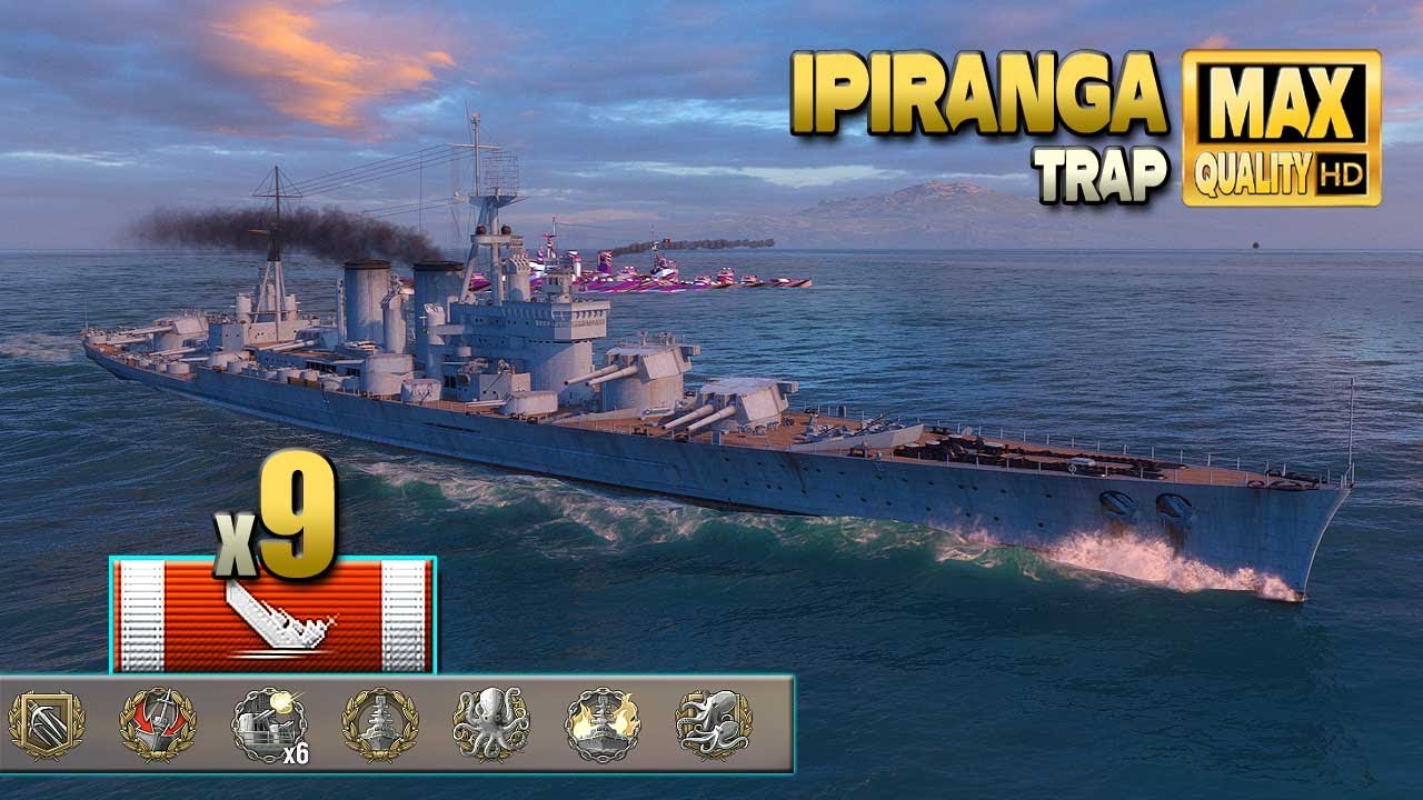 pancernik Ipiranga: 6 medali eksperta walki wręcz - World of Warships