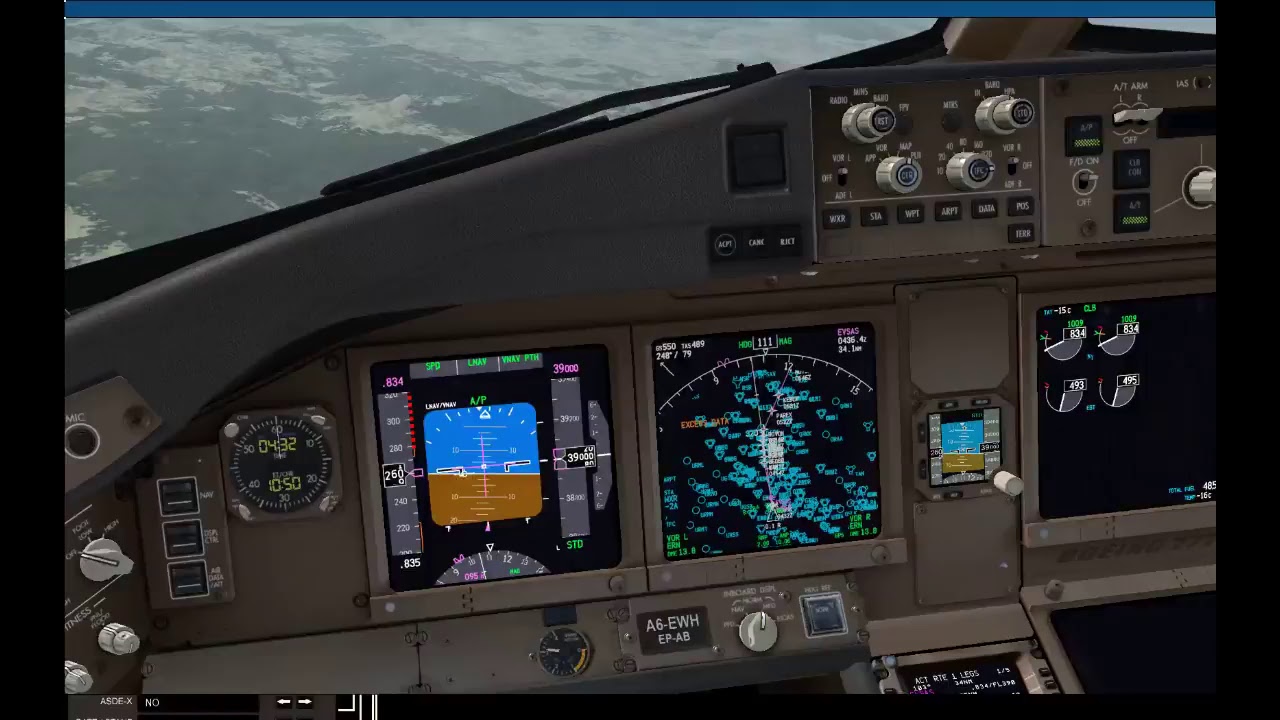 Final leg of UAE214 inTO OMDB pmdg-777 VATSIM Activesky 2016