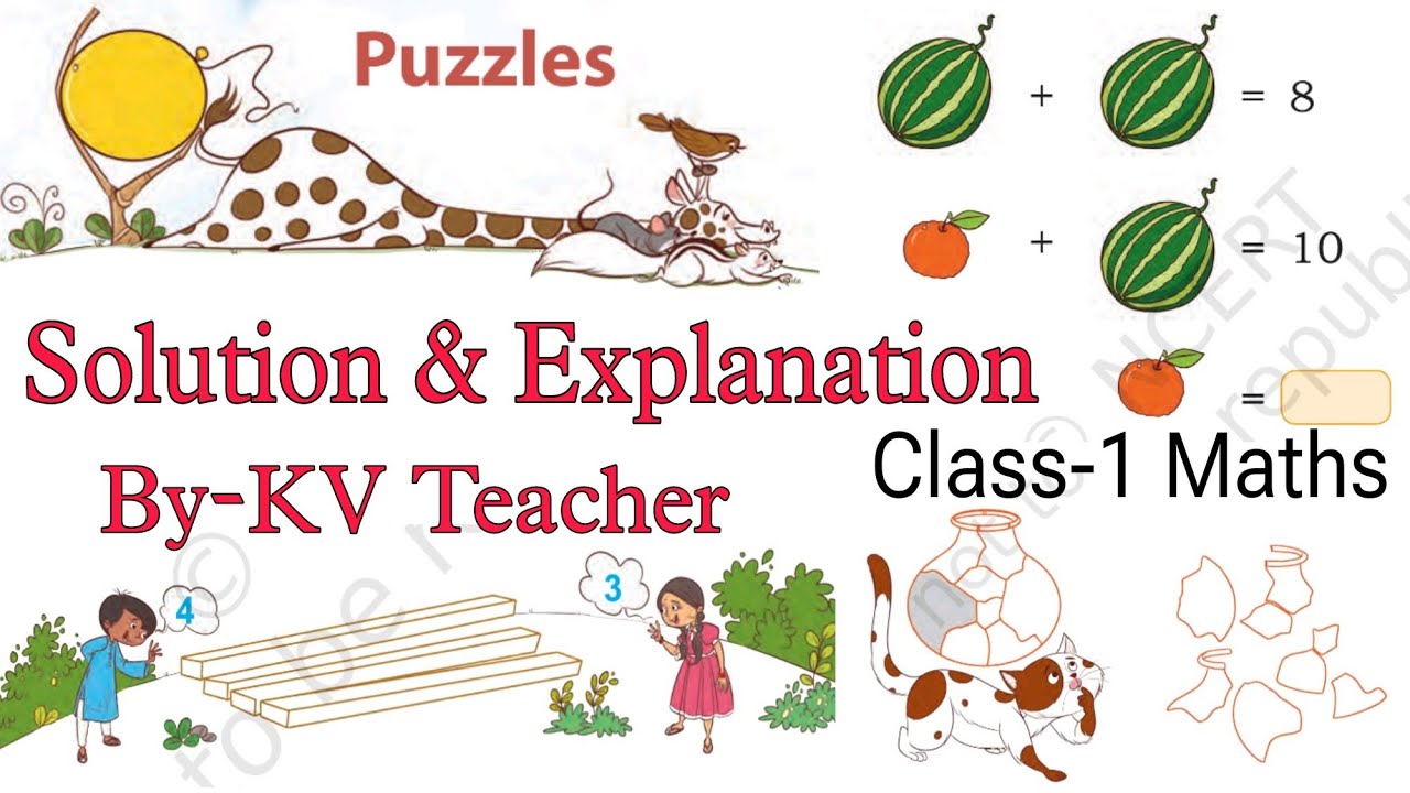 Puzzles / Class-1 Maths NCERT Book Joyful/ Question Answers/ Solution & Explanation By-KV Teacher