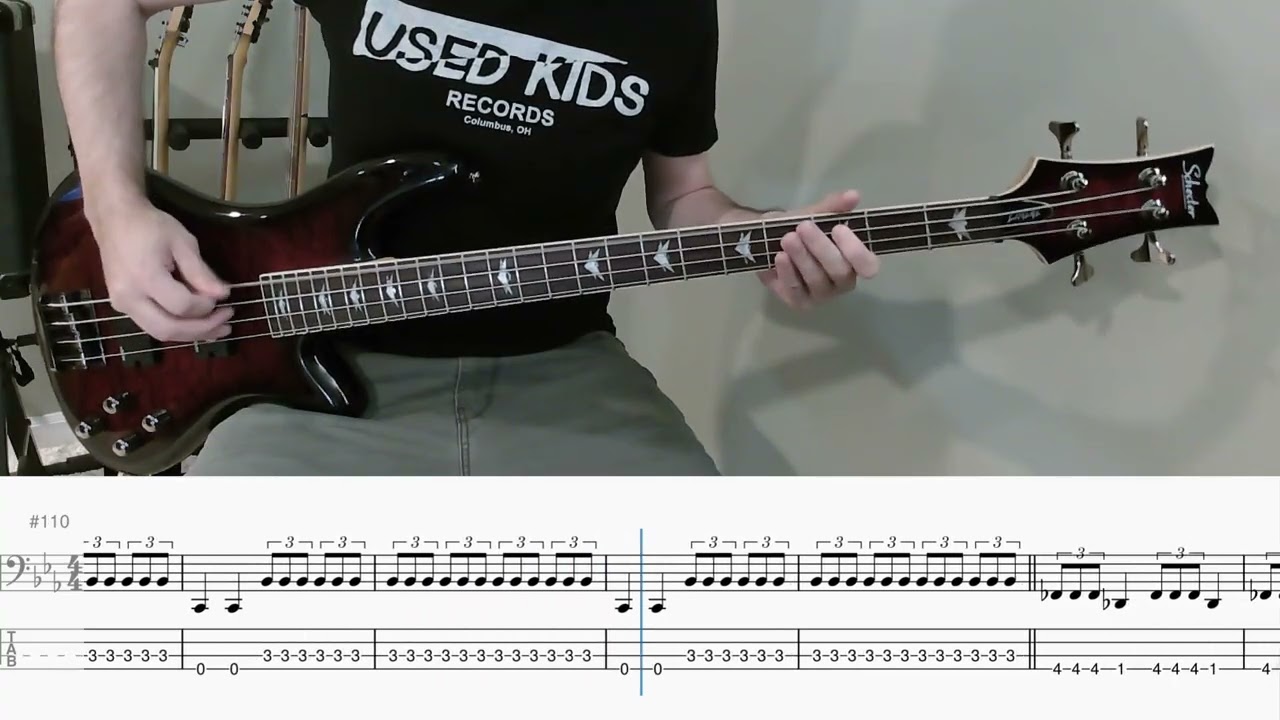 Strapping Young Lad - All Hail the New Flesh (bass cover with tab)