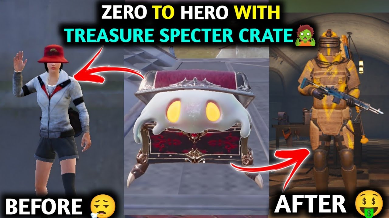 ZERO TO HERO WITH TREASURE SPECTER CRATE 🤪 PUBG METRO ROYALE CHAPTER 22