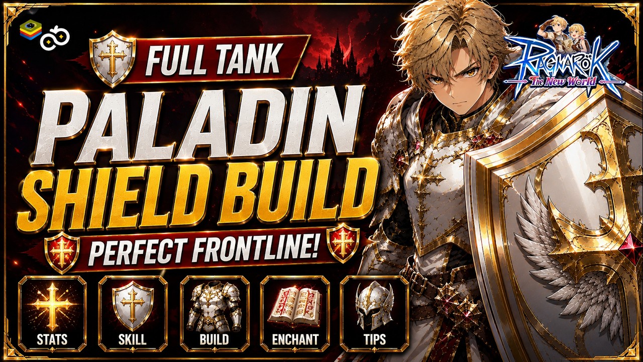 Ragnarok: The New World - Paladin/Crusader Pure Tank Guide | Shield Combo!