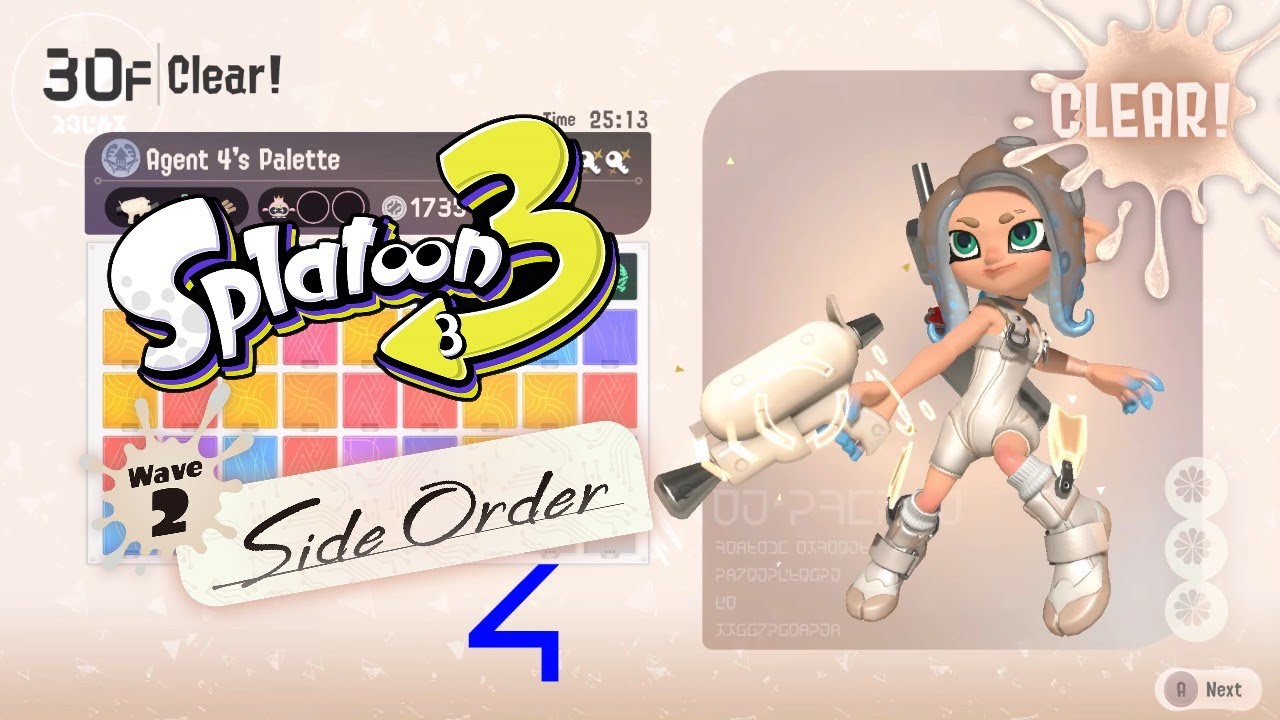 Splatoon 3: Side Order 100% Walkthrough Part 4 [Agent 4's Palette]