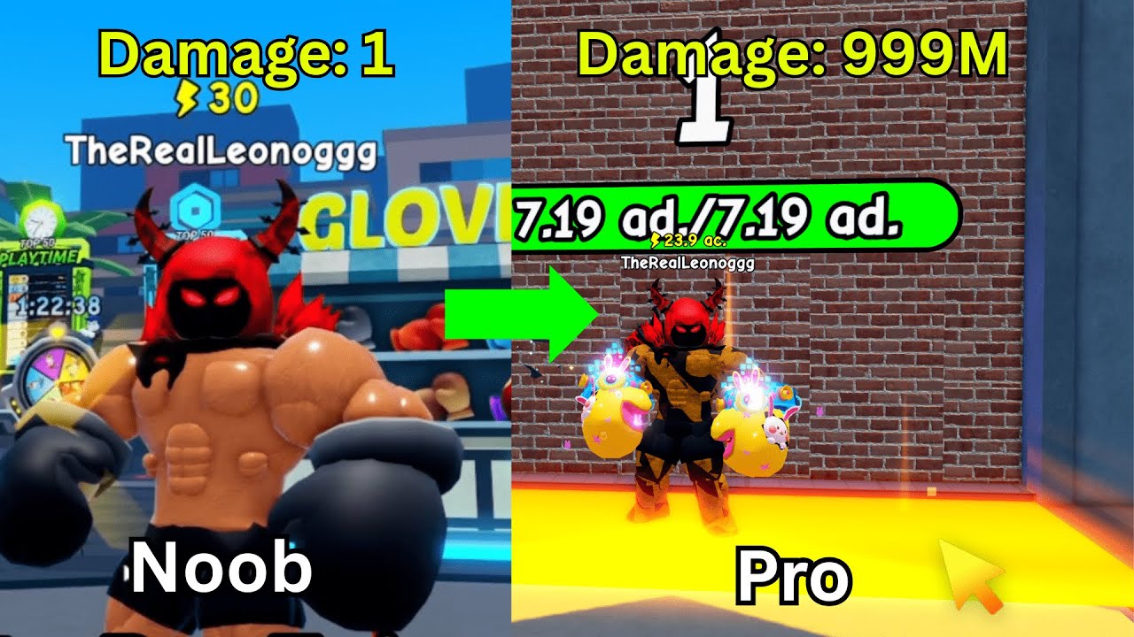 Прошёл путь от новичка до сильнейшего игрока в Punch Wall Roblox! Разблокировал всё!