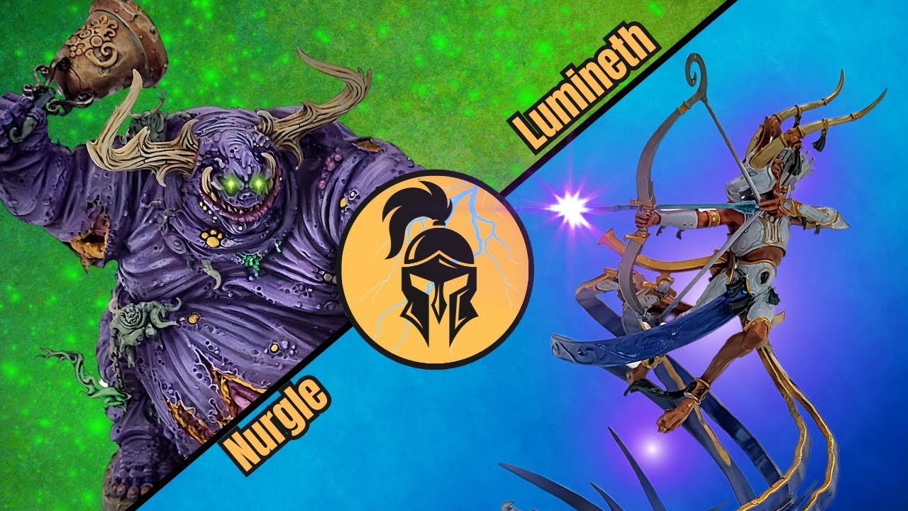 Age of Sigmar 4th Edition: Lumineth vs Nurgle: The Light of Hysh vs The Mountain of Loathsome Flesh!