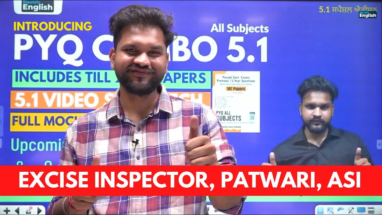 Introducing Electric English PYQ Book 5.1📙& Combo || PSSSB Excise Inspector, PSSSB Senior Assistant