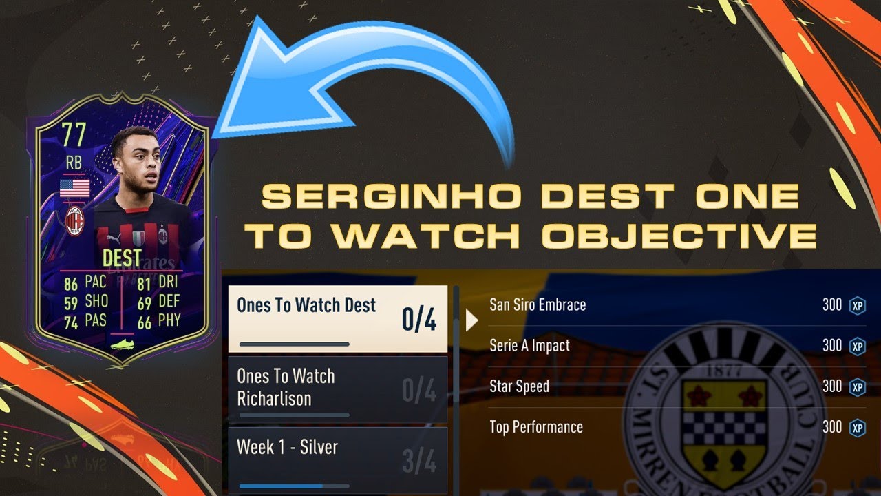 Fifa 23  |  How To Complete The Ones To Watch Serginho Dest Objective card