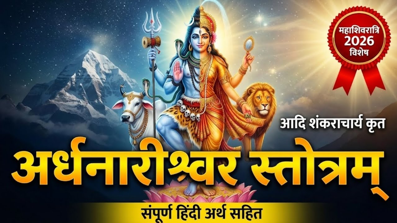 महाशिवरात्रि स्पेशल: अर्धनारीश्वर स्तोत्रम् | Ardhanarishwara Stotram| आदि शंकराचार्य