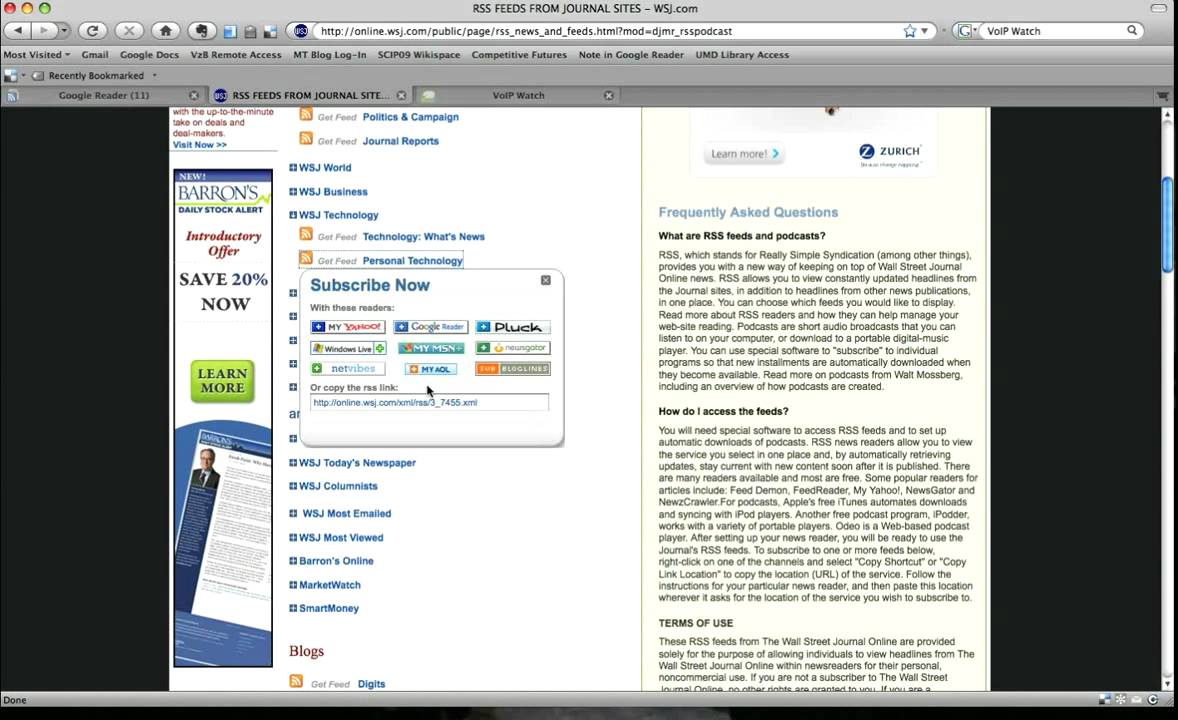 Screencast: Basic RSS Workflow