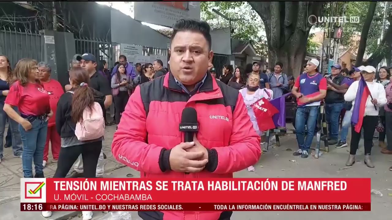 Tensión marca vigilia en el TED de Cochabamba por la situación de Manfred