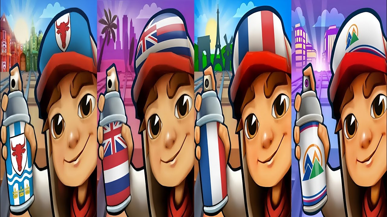 Subway Surfers : Aloha Hawaii 2025 🆚 Oxford 2025 🆚 Paris 2024 🆚 Seoul 2023 