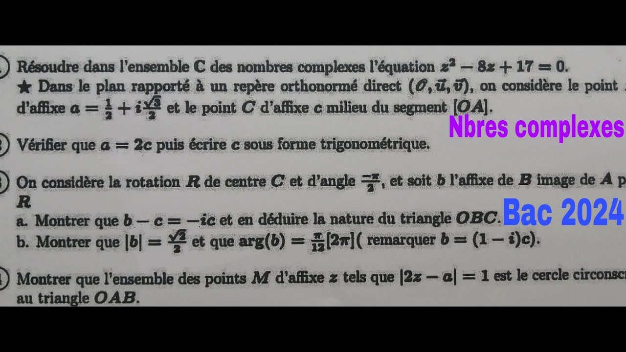 nombres complexes..... math 2bac
