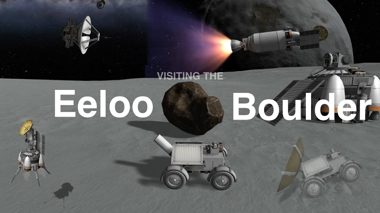 Visiting the Eeloo Boulder in KSP