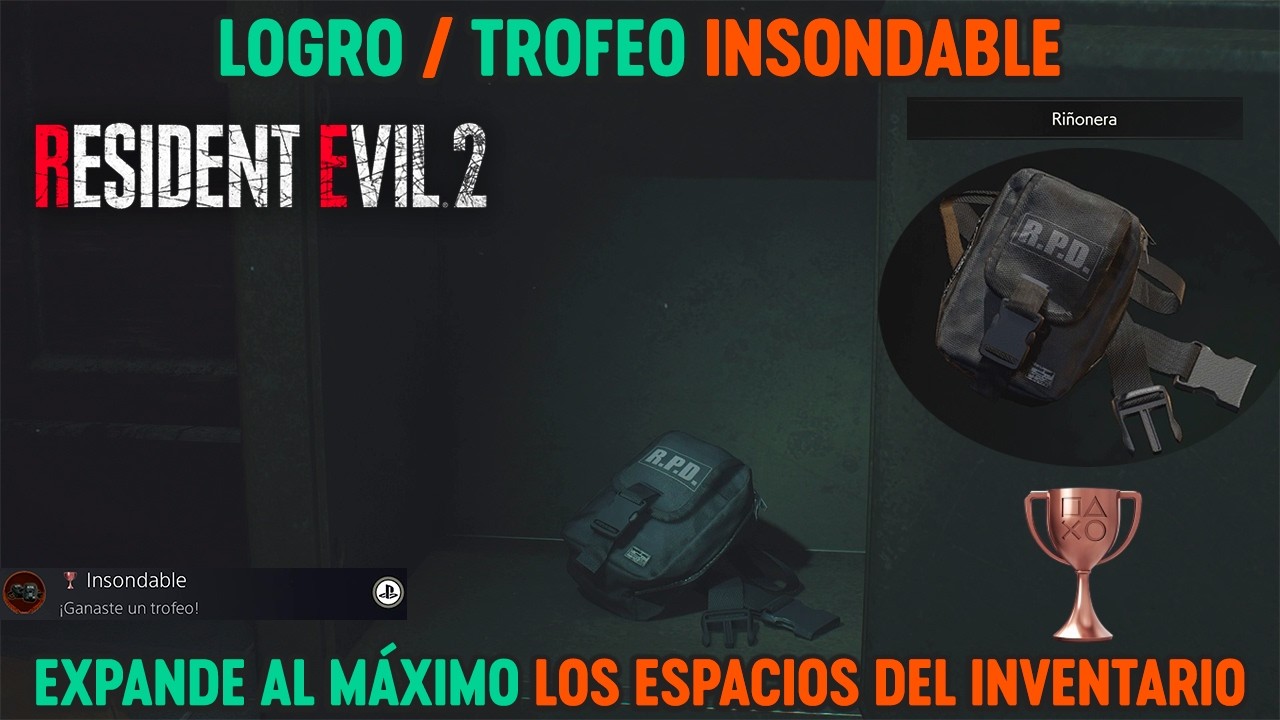 Resident Evil 2 Remake - Trofeo Insondable LOCALIZACIÓN de las 6 RIÑONERAS - Inventario al máximo
