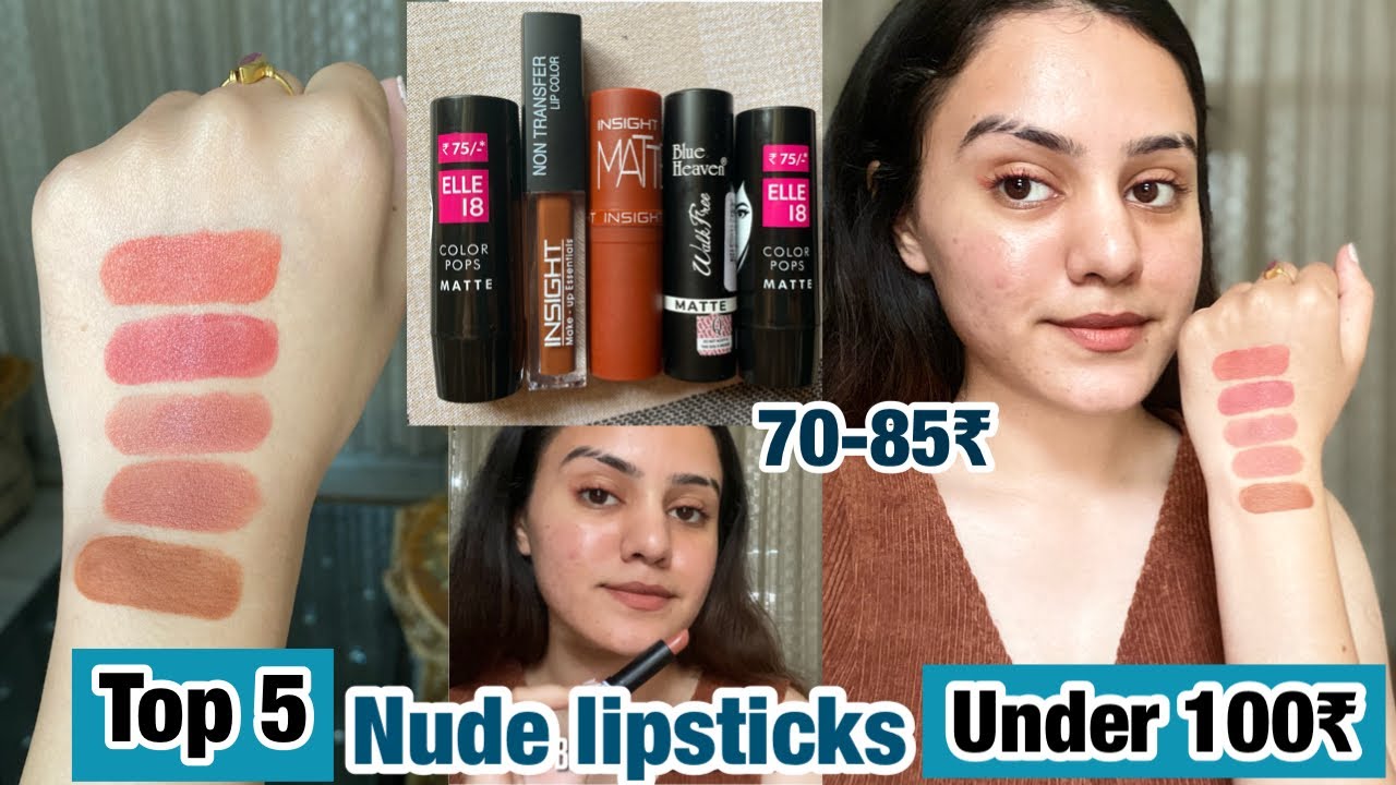 Top 5 nude lipsticks under 100₹ / part 2 For all skin tones / kp styles