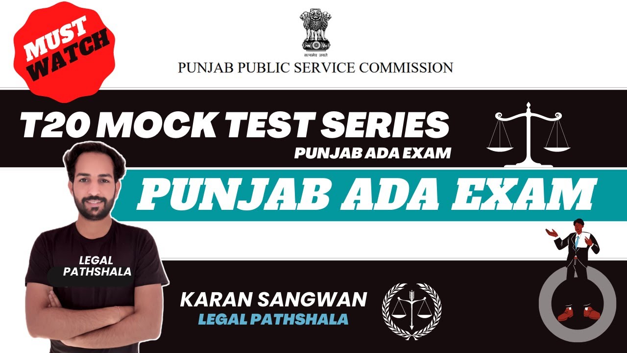 Punjab ADA Exam | T20 Mock Test Series | Code of Criminal Procedure | Karan Sir