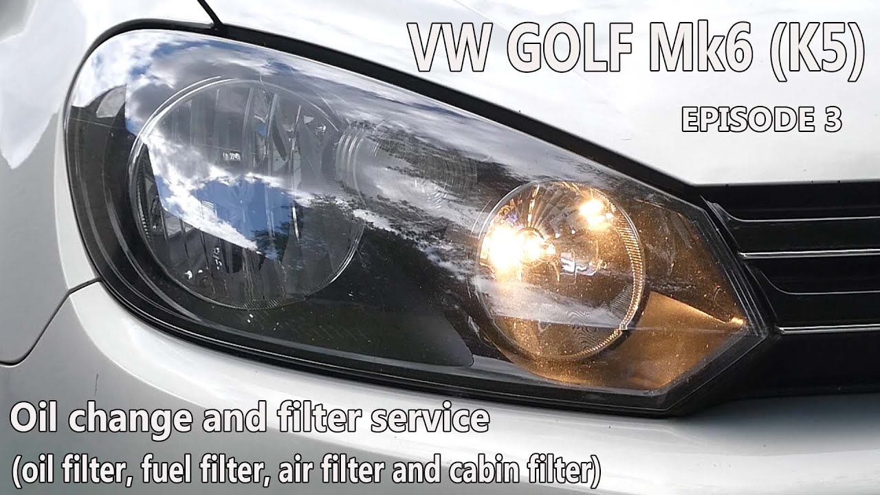 VW Golf Mk6 (K5). Episode 3. Oil change and filter service.
