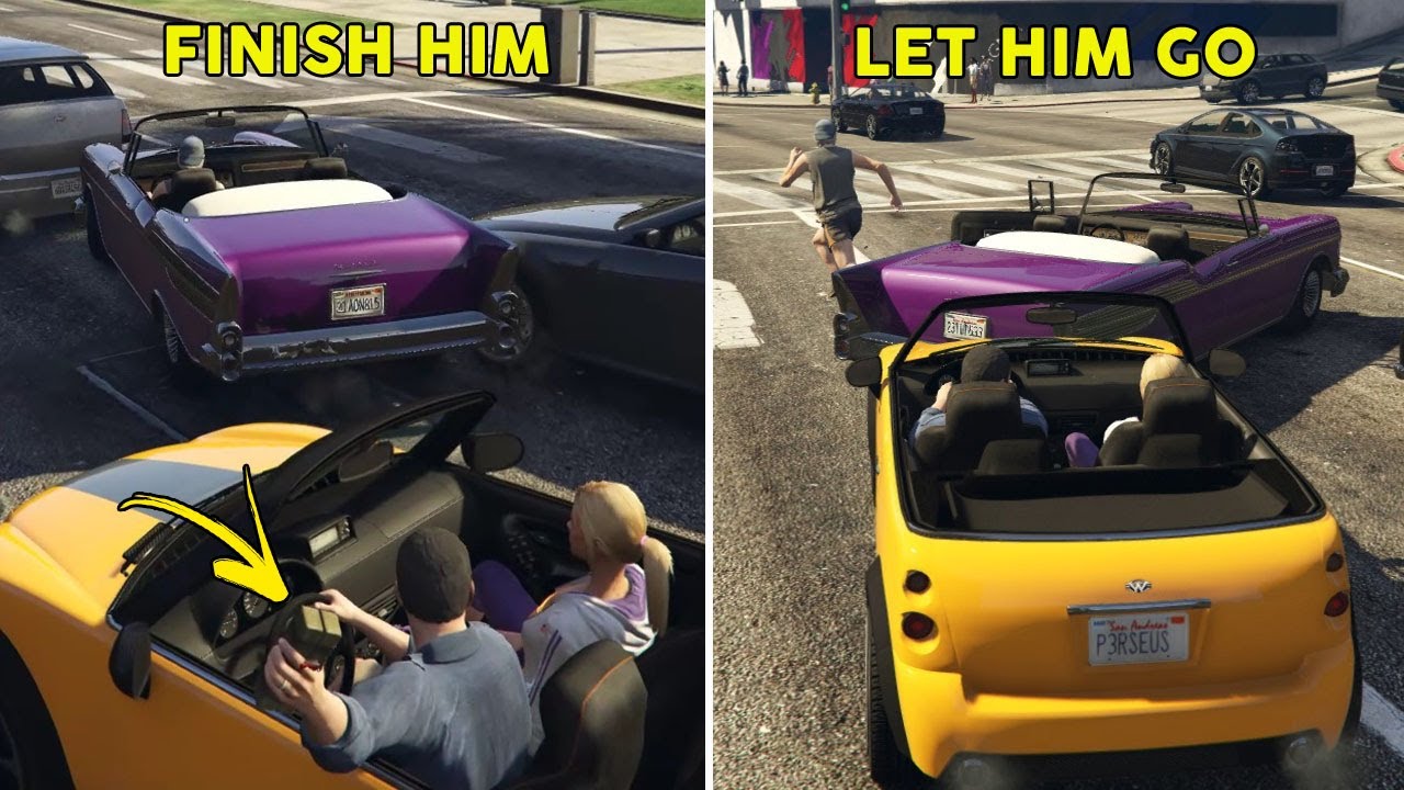 GTA 5 - What Happens If Michael Beats Up Or Lets Tracey's Stalker Go (Secret Call & Conversations)