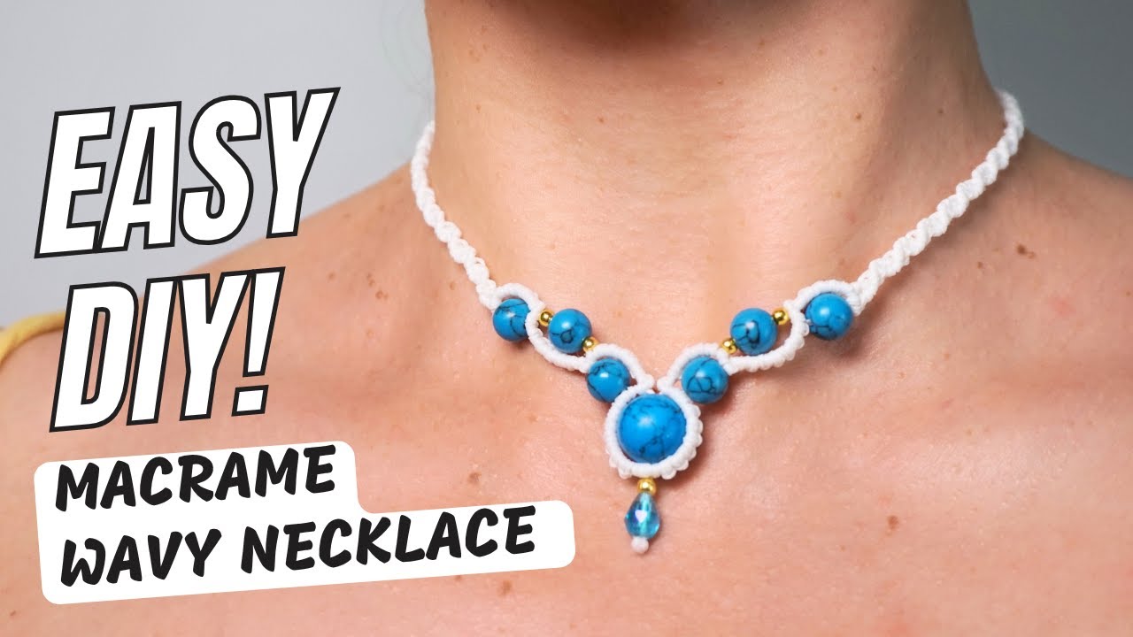 Easy DIY Macrame Wavy Necklace | Step-by-Step Tutorial