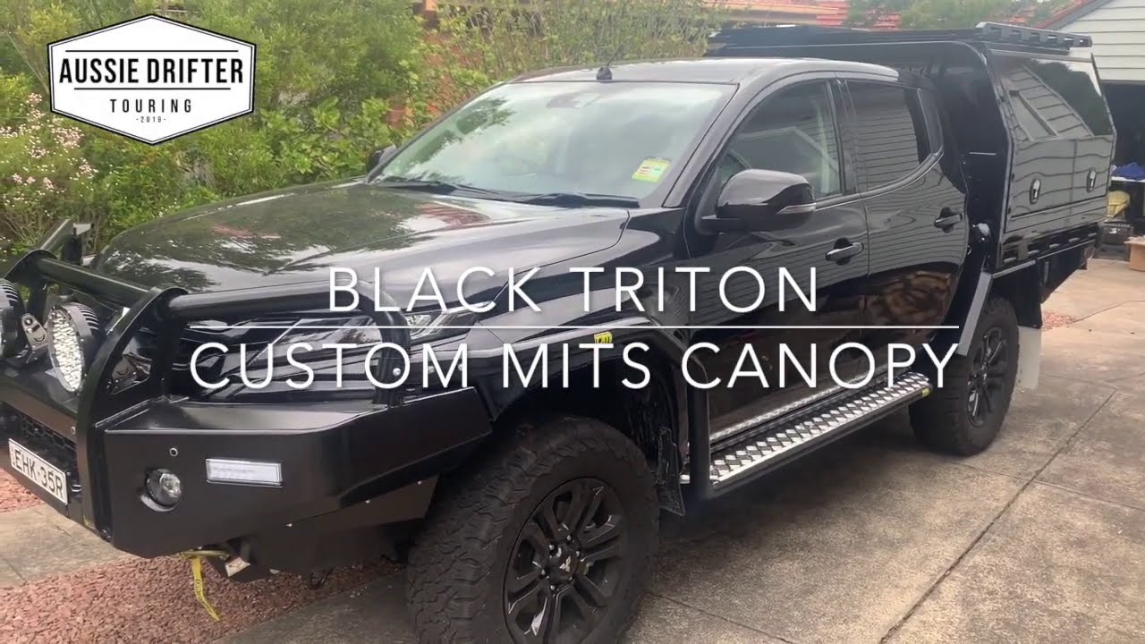 Callan's Black Mitsubishi Triton with Mits Custom Painted Canopy  | Touring Electrical Setup