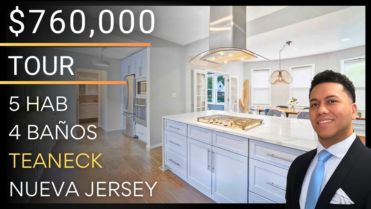 Tour una Casa Nueva de 5 Dormitorios 4 Banos en Teaneck Nueva Jersey se Vendio en $760,000