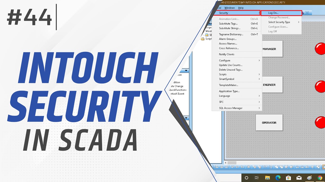 What is InTouch Security in SCADA | SCADA Tutorial For Beginners in Hindi