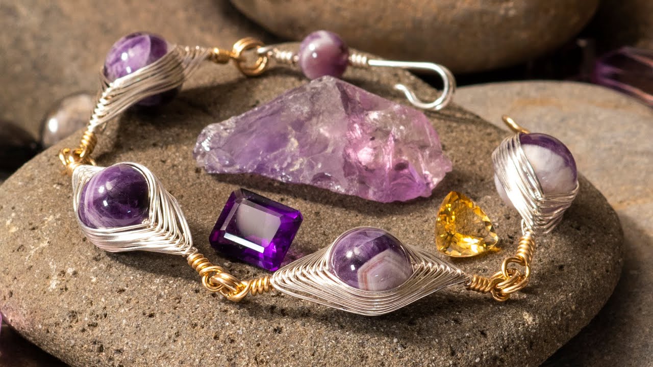 Herringbone Wire-Wrapped Bracelet