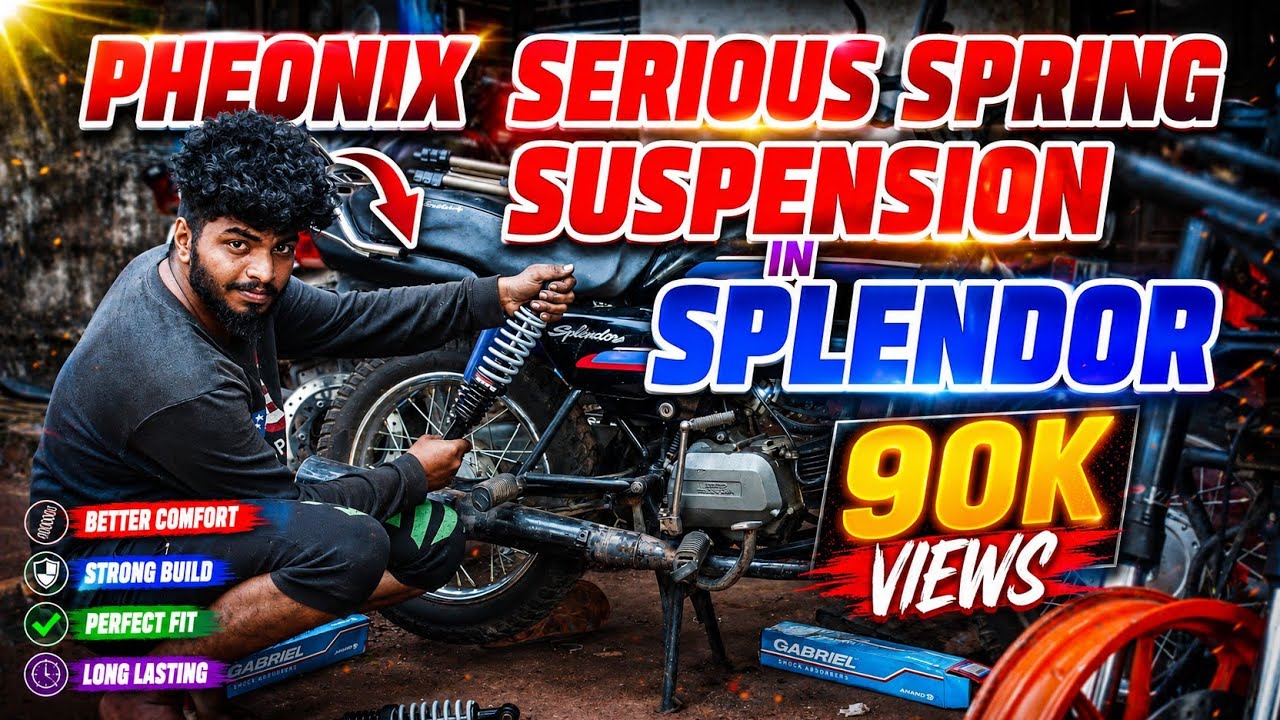 pheonix serious spring suspension in splendor | splendor modified malayalam