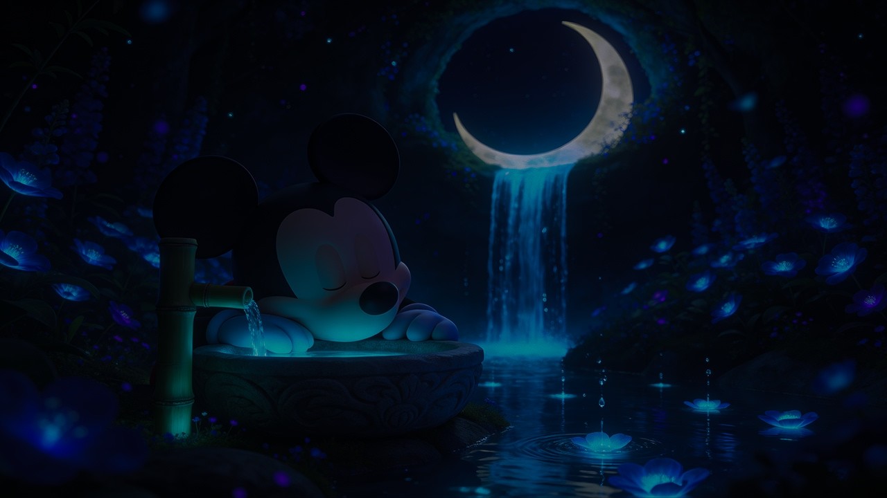 (NO ADS) Lunar Sleep Sanctuary 💧 Gentle Piano & Flowing Water for Deep Rest