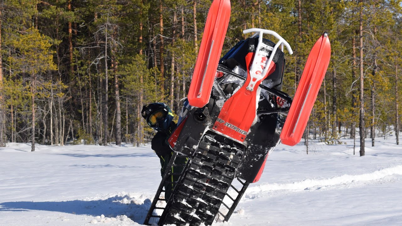 Snowmobile Wheelies | Gopro 4K