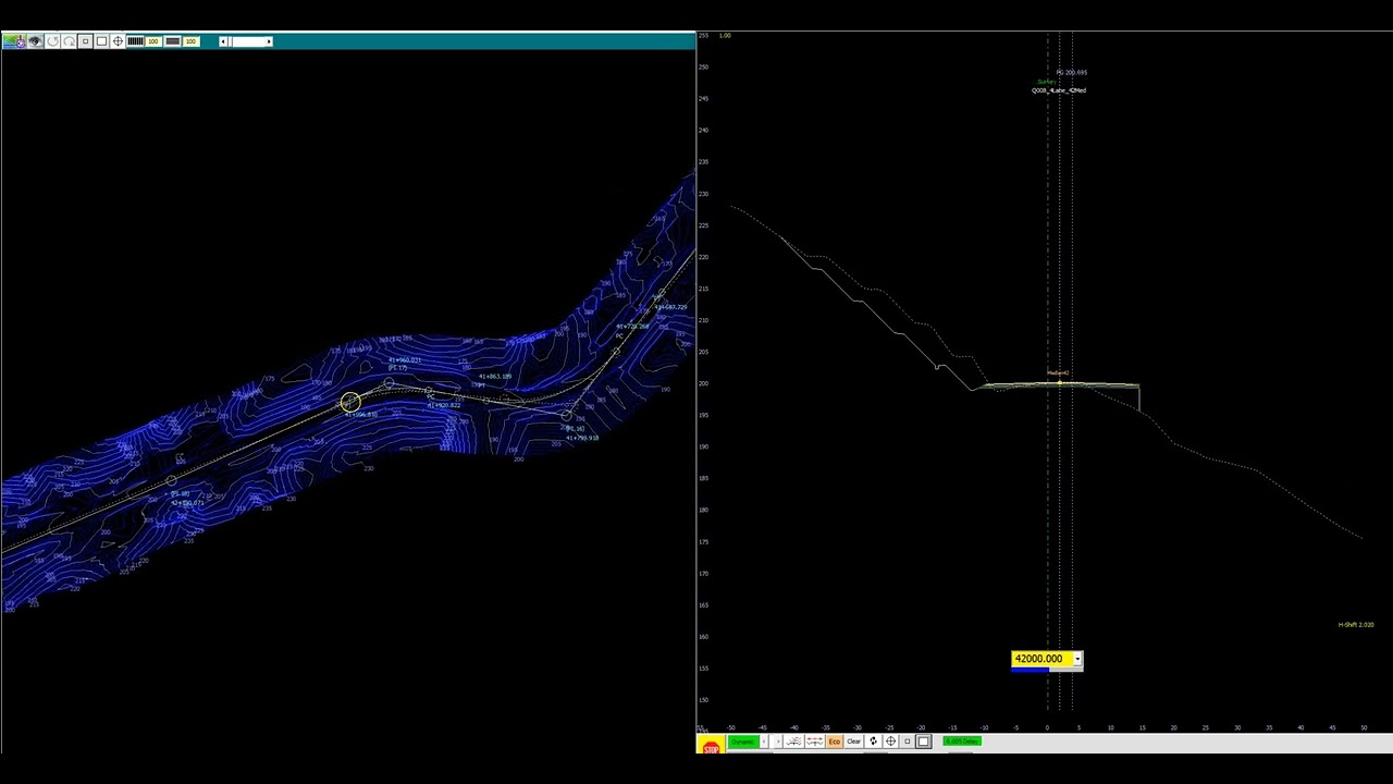 ออกแบบถนน 4 เลนส์ ขั้นตอนที่ 4 วางแนวถนนบน Contour Map: ถวัลย์ วานิชวัฒนากุล