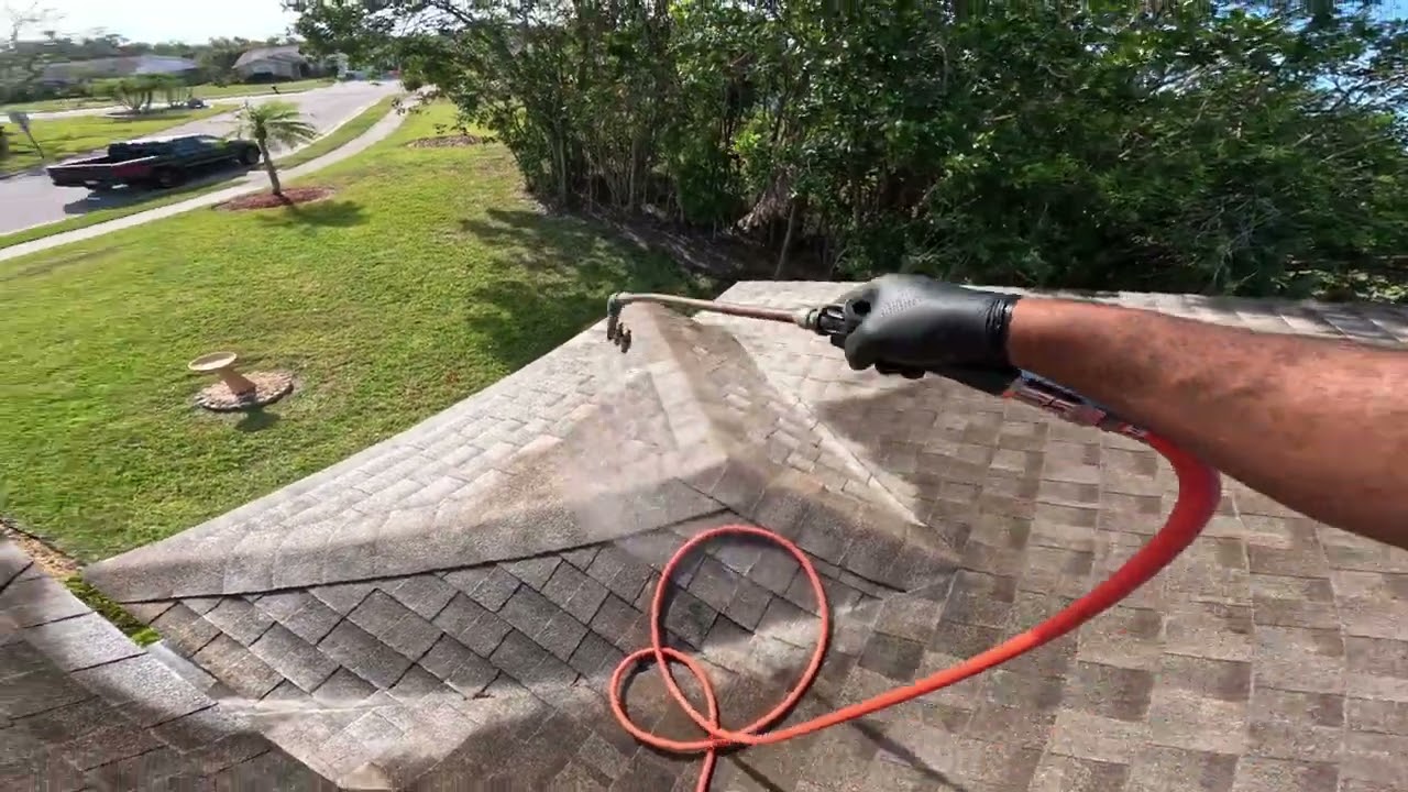 Soft Washing a Shingle Roof + Full Property Protection