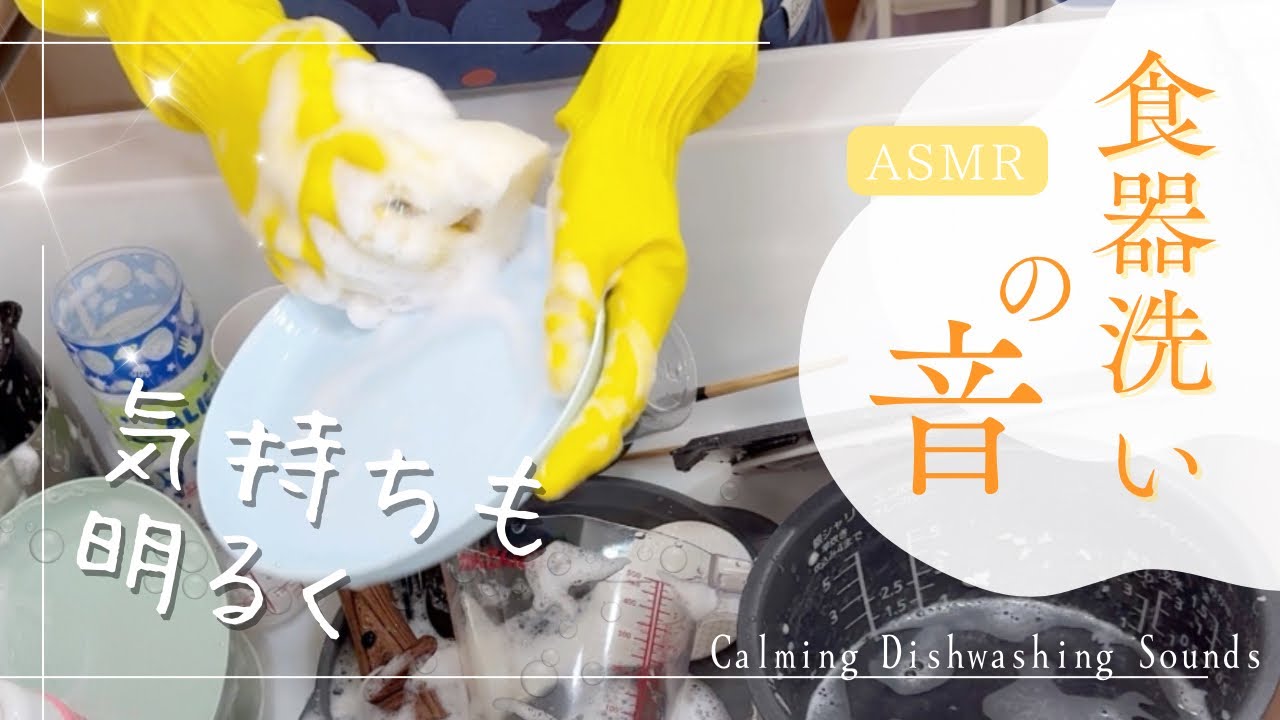 【ASMR】気持ちも明るくなる食器洗いの音