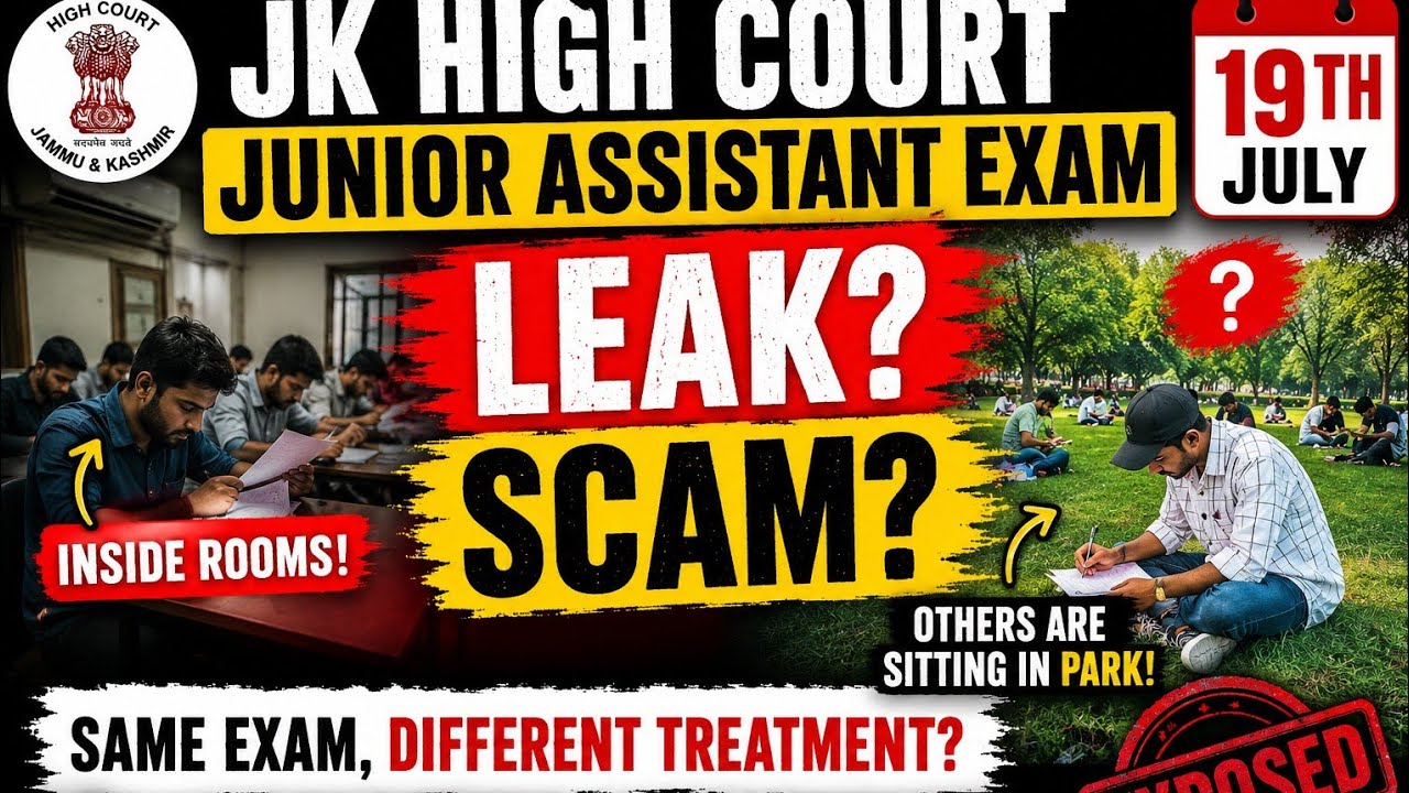 JK HIGH COURT JUNIOR ASSISTANT EXAM CONTROVERSY! WHAT'S WRONG WITH EXAMS NOWADAYS?