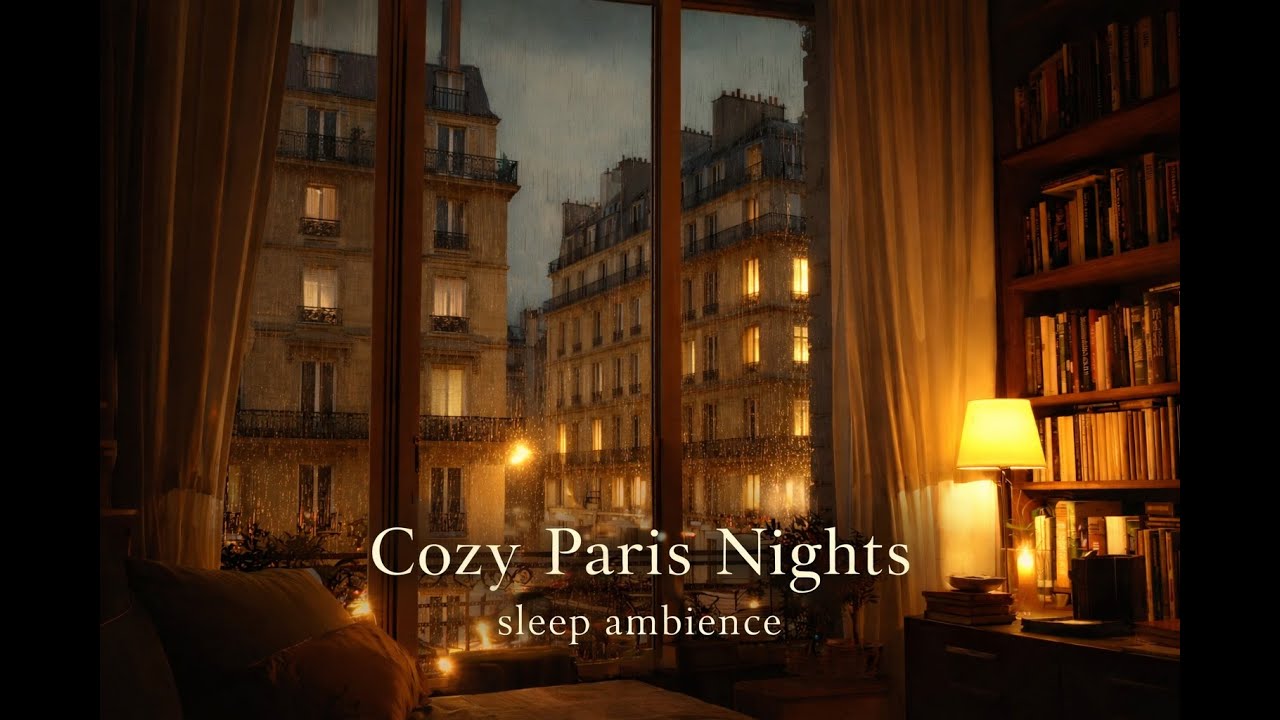 Cozy Paris Nights ☔️ Rain on the Window, Sleep Ambience