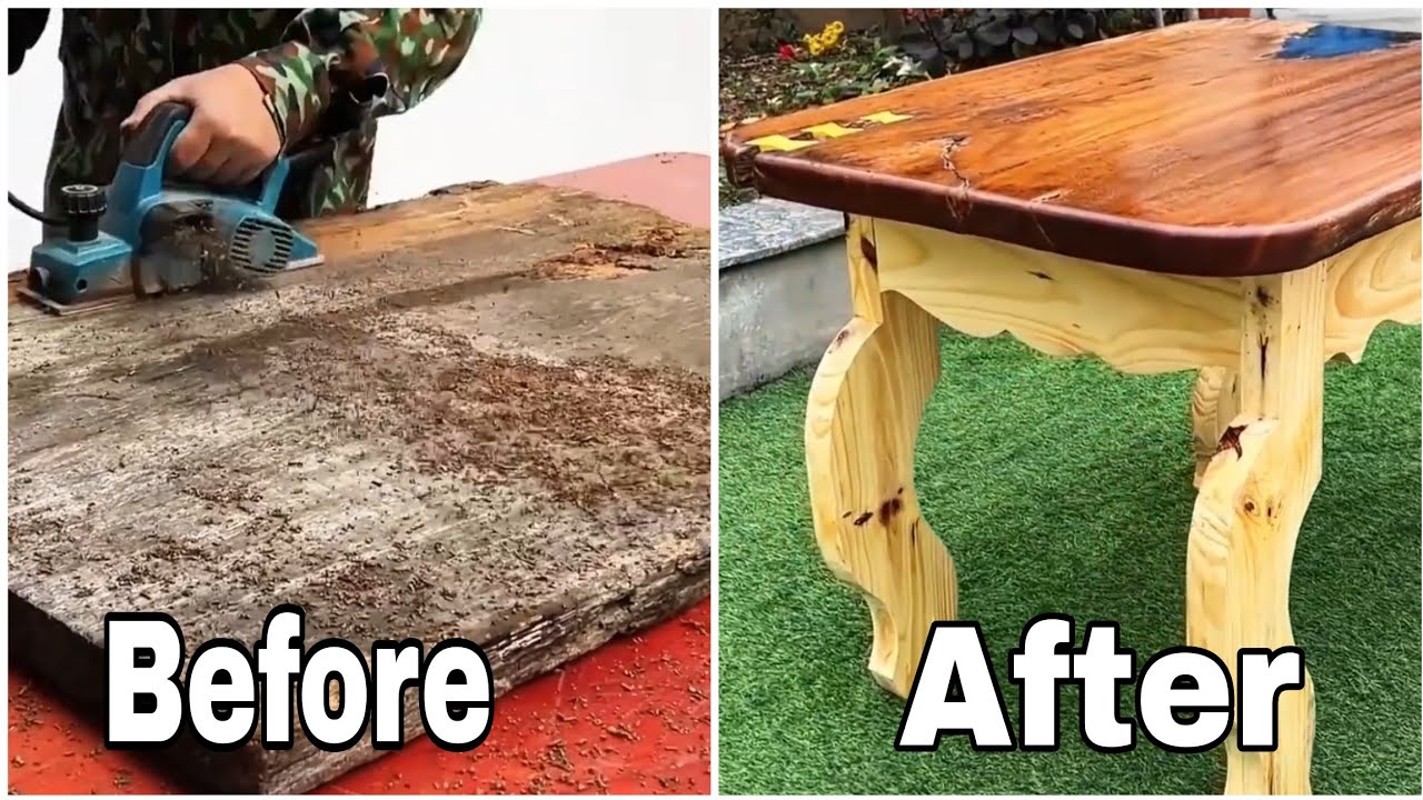 Free Rotten Board to Luxury Tea Table – You Won't Believe the Transformation!