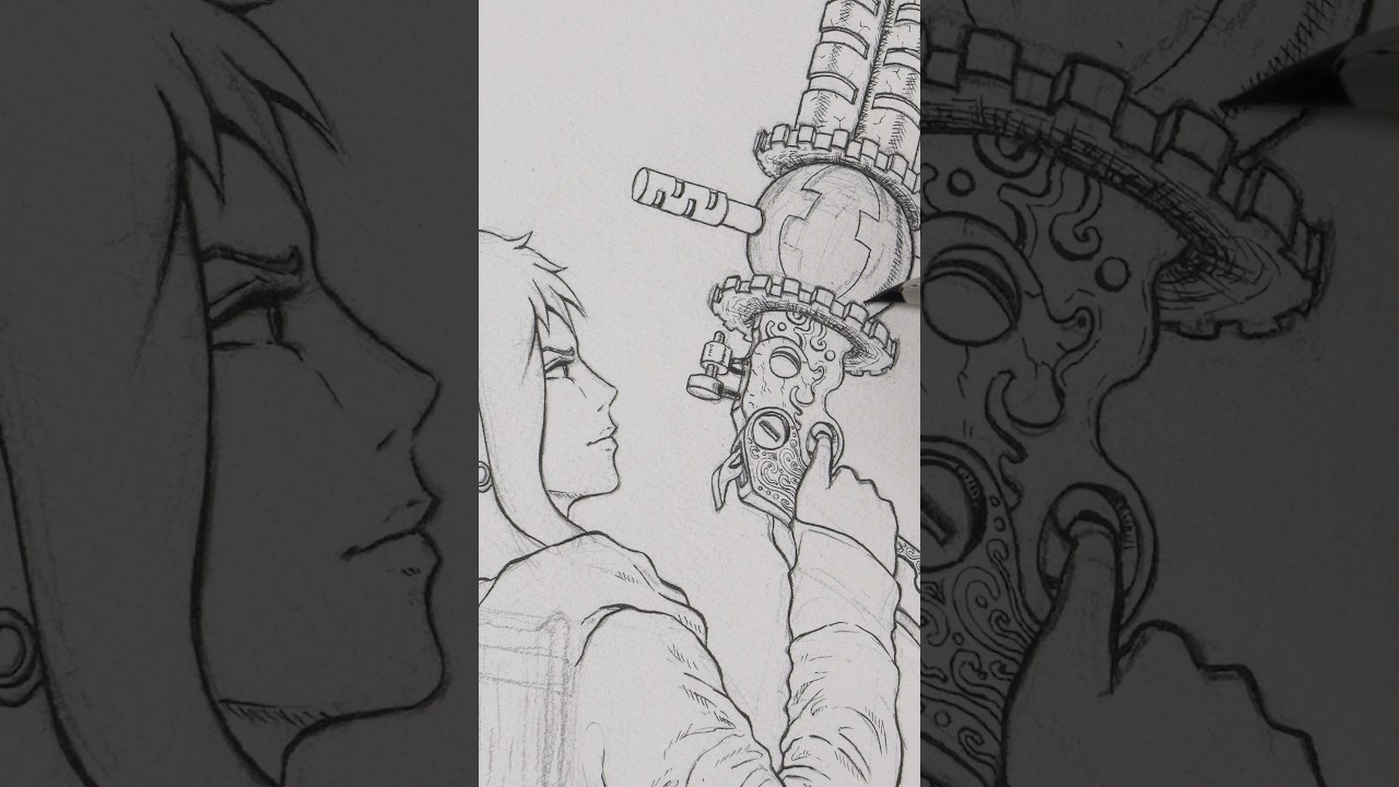 1 jour pour #dessiner Elane de #monmanga 😱 #creation #mangaka #dessin #encrage
