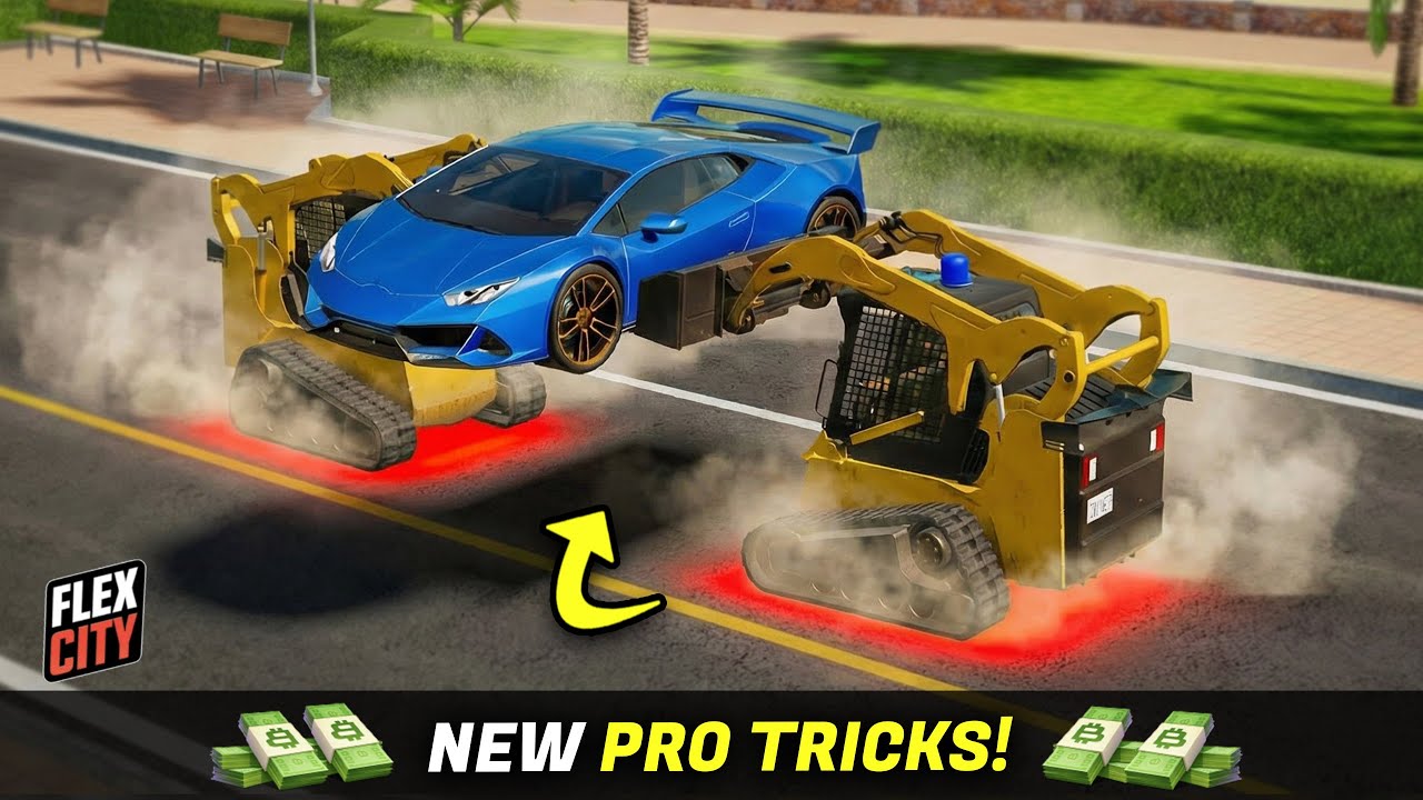 Stealing Supercars with a BULLDOZER in Flex City + Crazy Tips and Tricks #flexcity #openworld