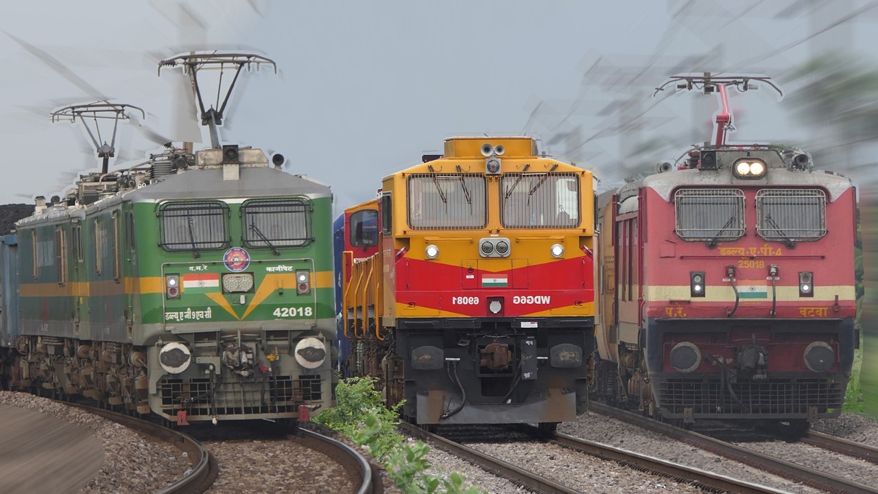 INDIAN RAILWAYS FREIGHT & SuperFast Trains at FULL SPEED :Powerful DIESEL & ELECTRIC Trains #railway