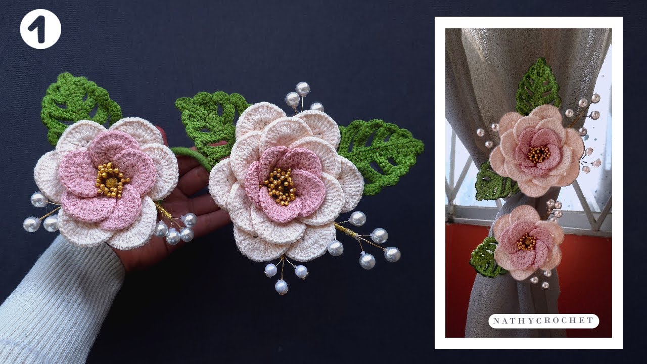 Cortinas con Encanto: Cortinero de Rosas en Crochet (1/3)
