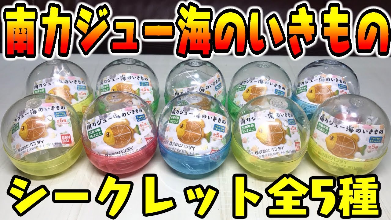 【ガチャガチャ】驚愕のシークレット全5種『南カジュー海のいきもの』全10種 開封レビュー Capsule Toys【おもちゃ】タマネゲソがマジやばすぎる