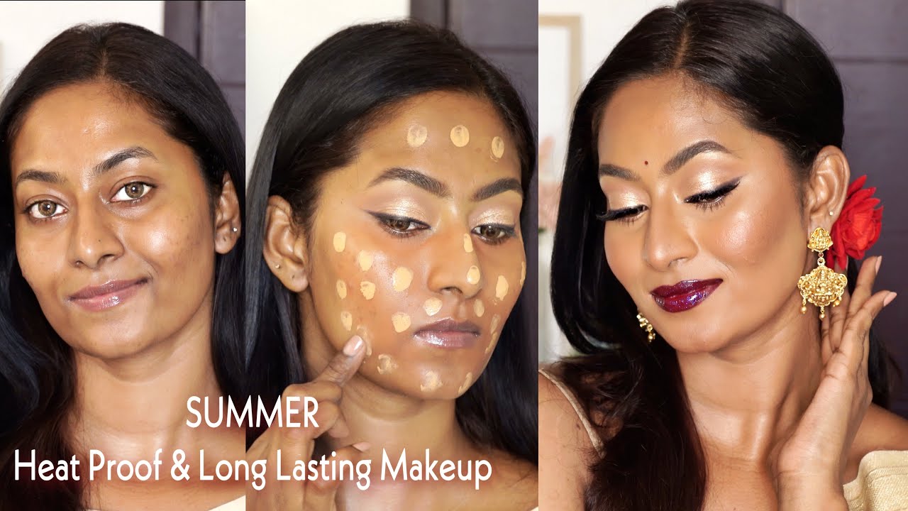 SUMMER HEAT PROOF / SWEAT PROOF LONG LASTING for Oily Skin ✨INDIAN GLAM MAKEUP ✨