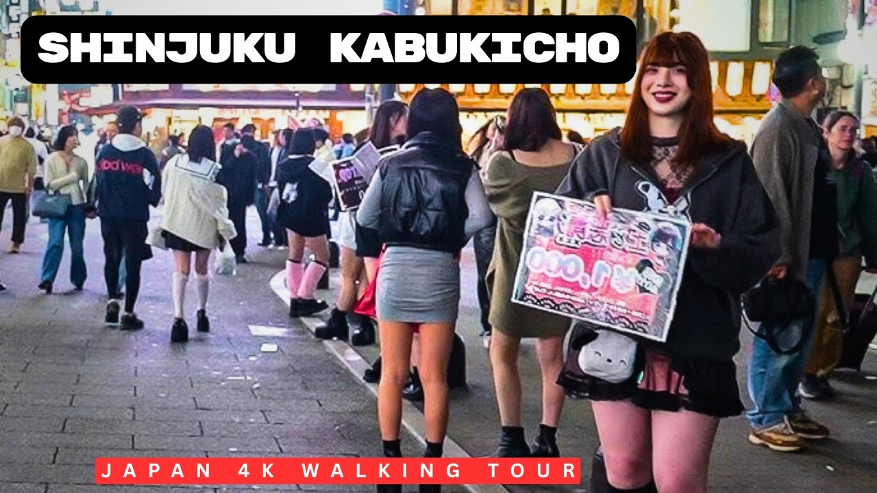 Shinjuku Night Walk 🌃 Tokyo Neon Streets & Kabukicho Atmosphere (4K, No Talking)