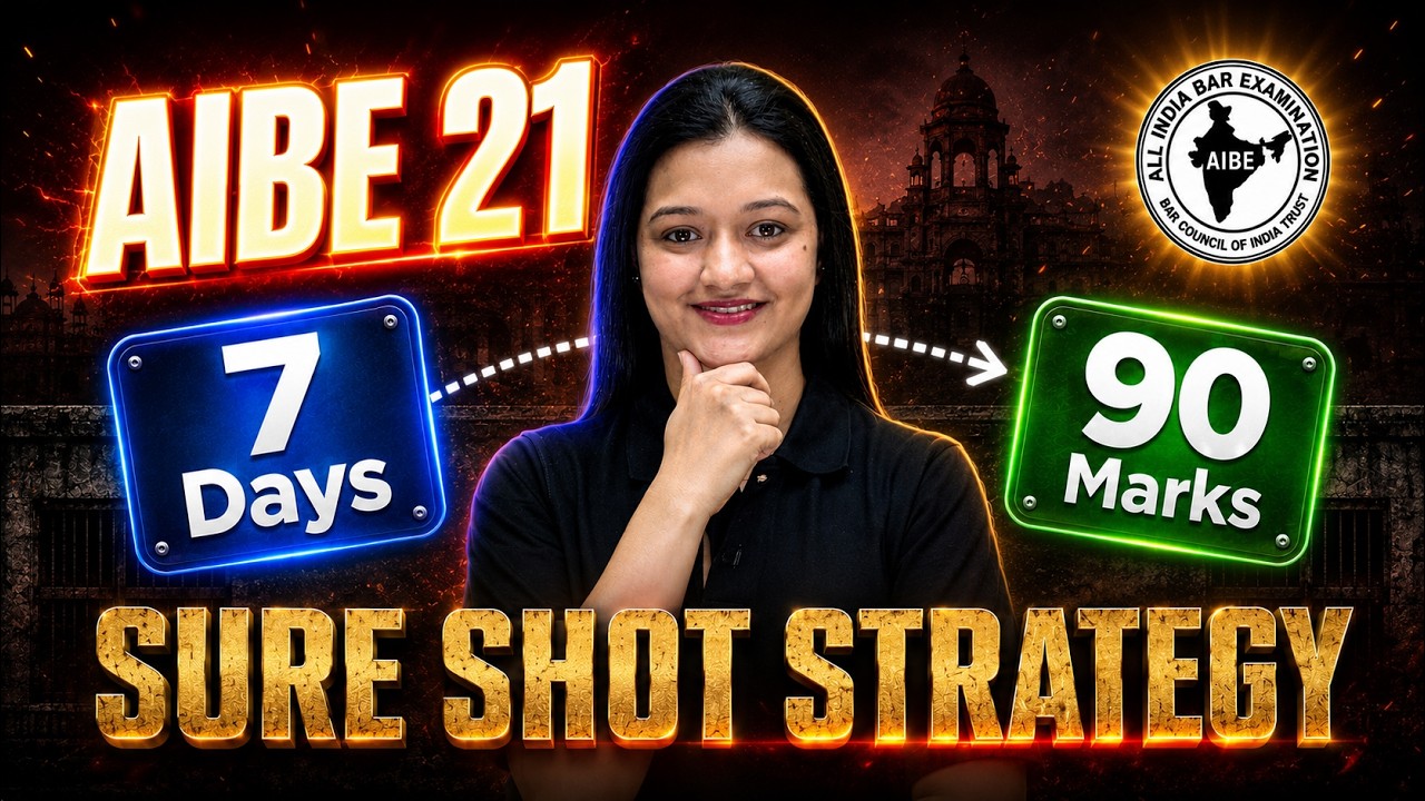 AIBE 21 Exam | 90+ Marks Trick 🎯| All India Bar Examination | AIBE Exam 2026 | Judiciary By PW