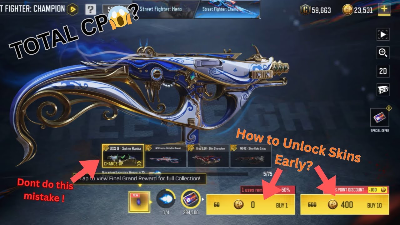 Buying Full Street fighter X CoDM Champions Weapon collection series armory #codm #codmobile #cod 