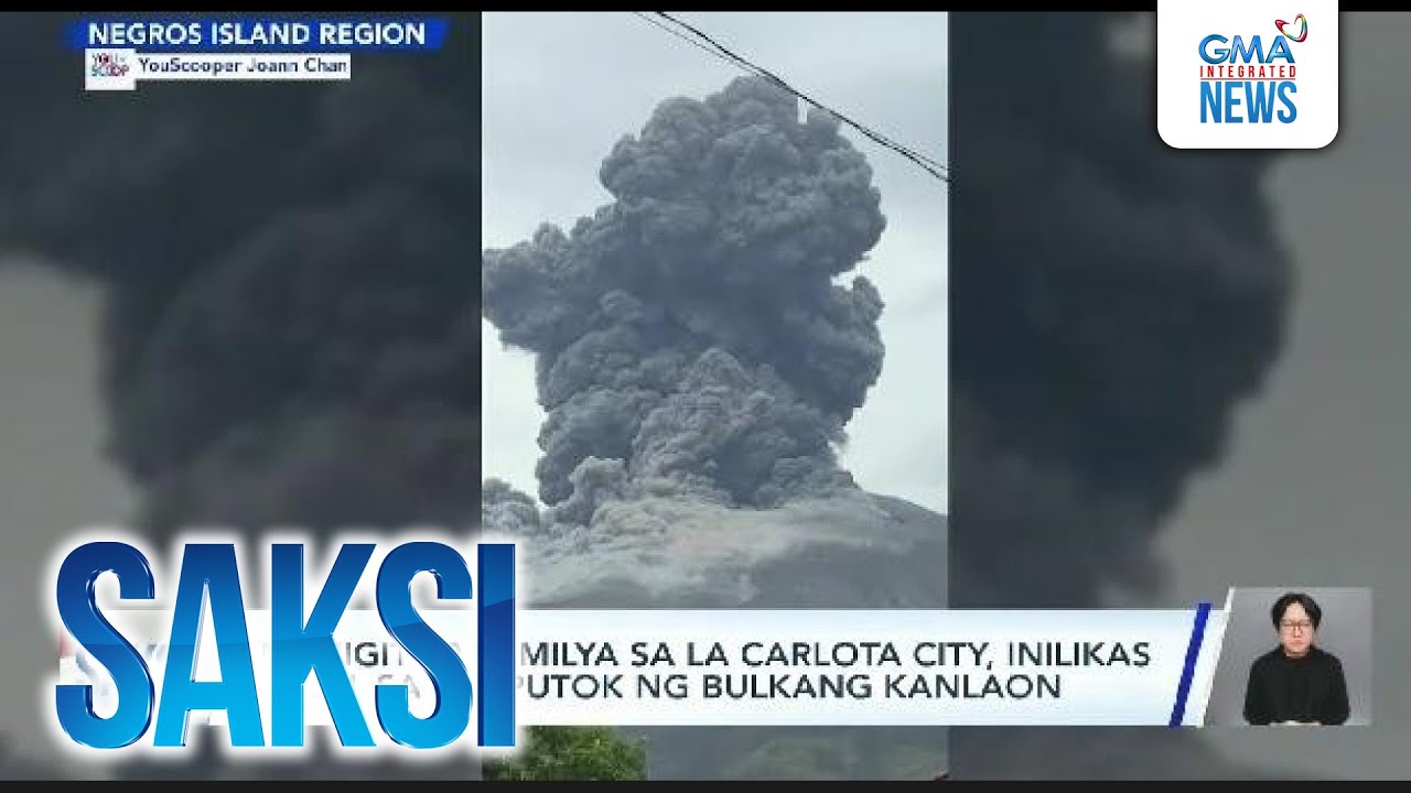 Mahigit 30 pamilya sa La Carlota City, inilikas dahil sa pagputok ng Bulkang Kanlaon | Saksi