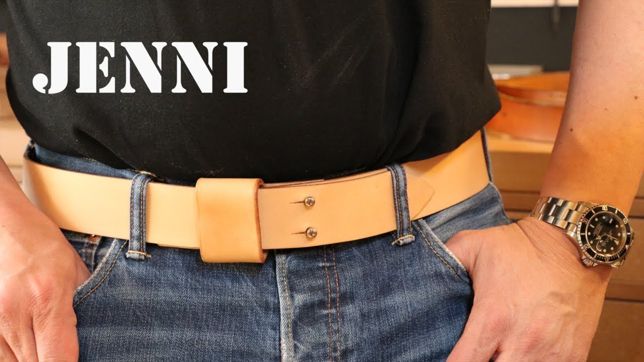 handmade leather belt / leather project