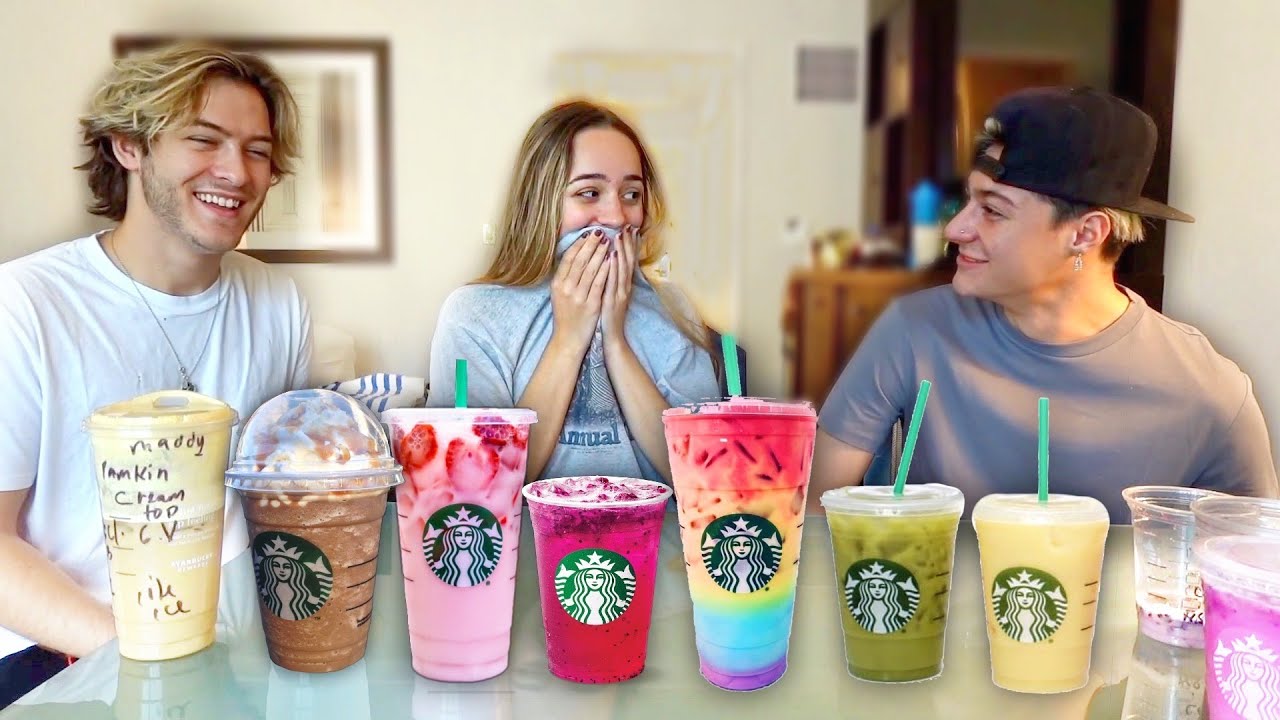 We Ordered Every Drink From STARBUCKS! *THREW UP*