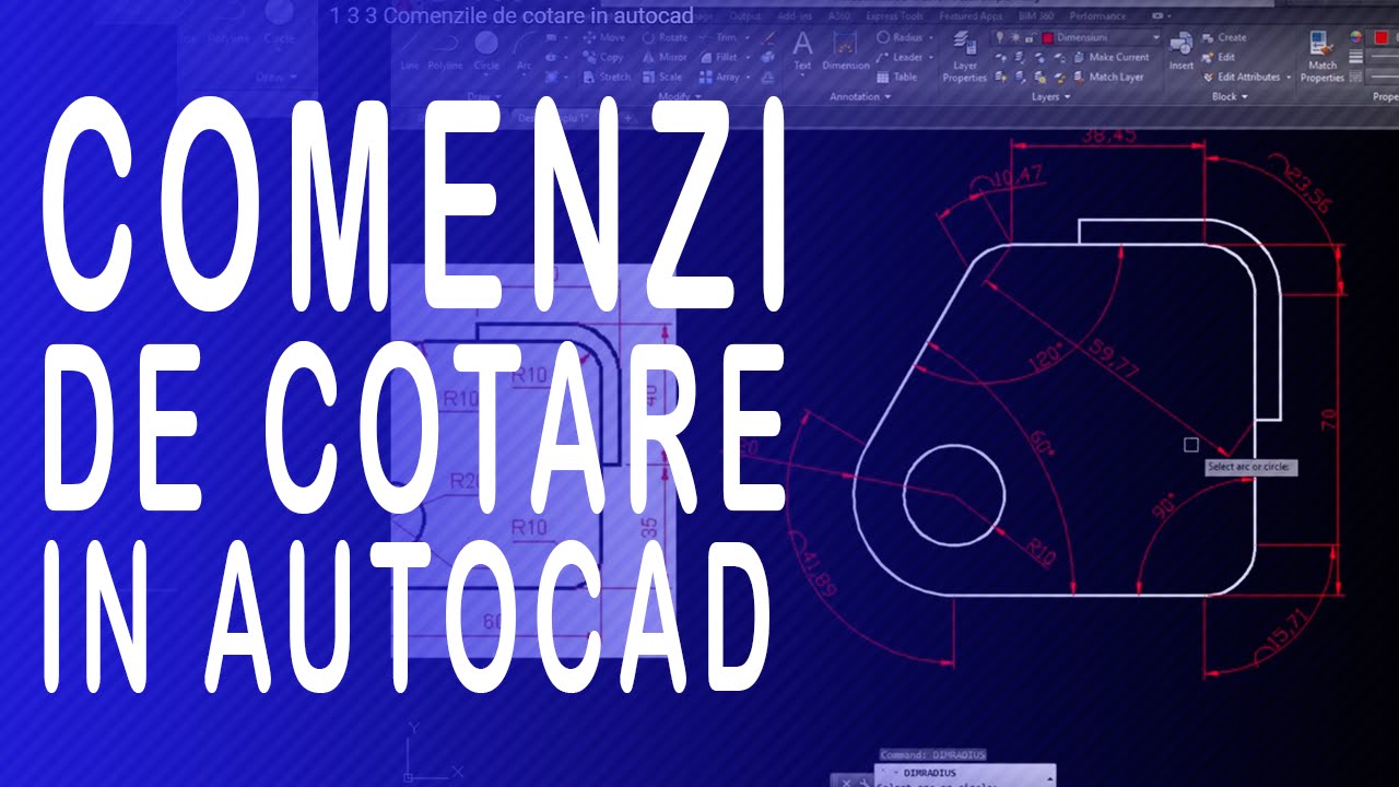 1.3.3 Comenzile de cotare in autocad. Sau cum sa dimensionezi un obiect în autocad?