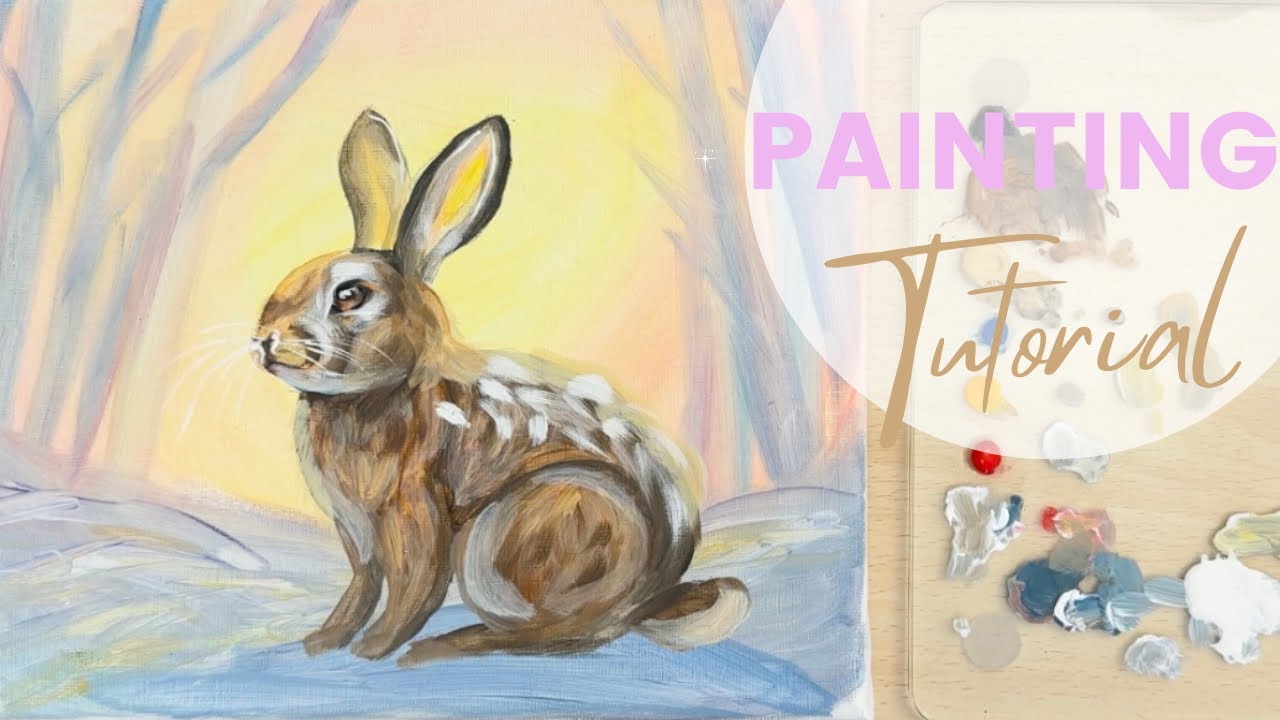 How to Paint a Winter Bunny With Acrylic Paint: Step-by-Step Tutorial